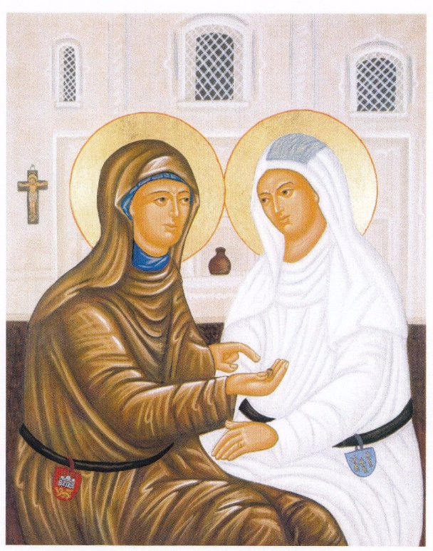 Margery Kempe visits Julian of Norwich (icon)